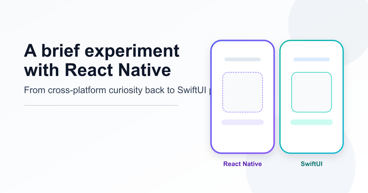 A brief experiment with React Native
