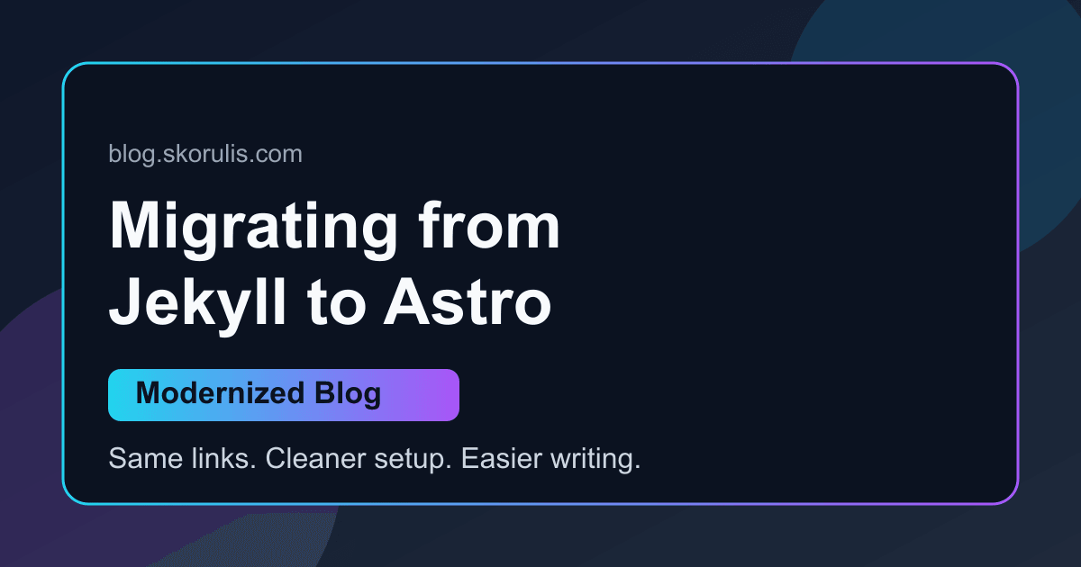 Migrating this blog from Jekyll to Astro