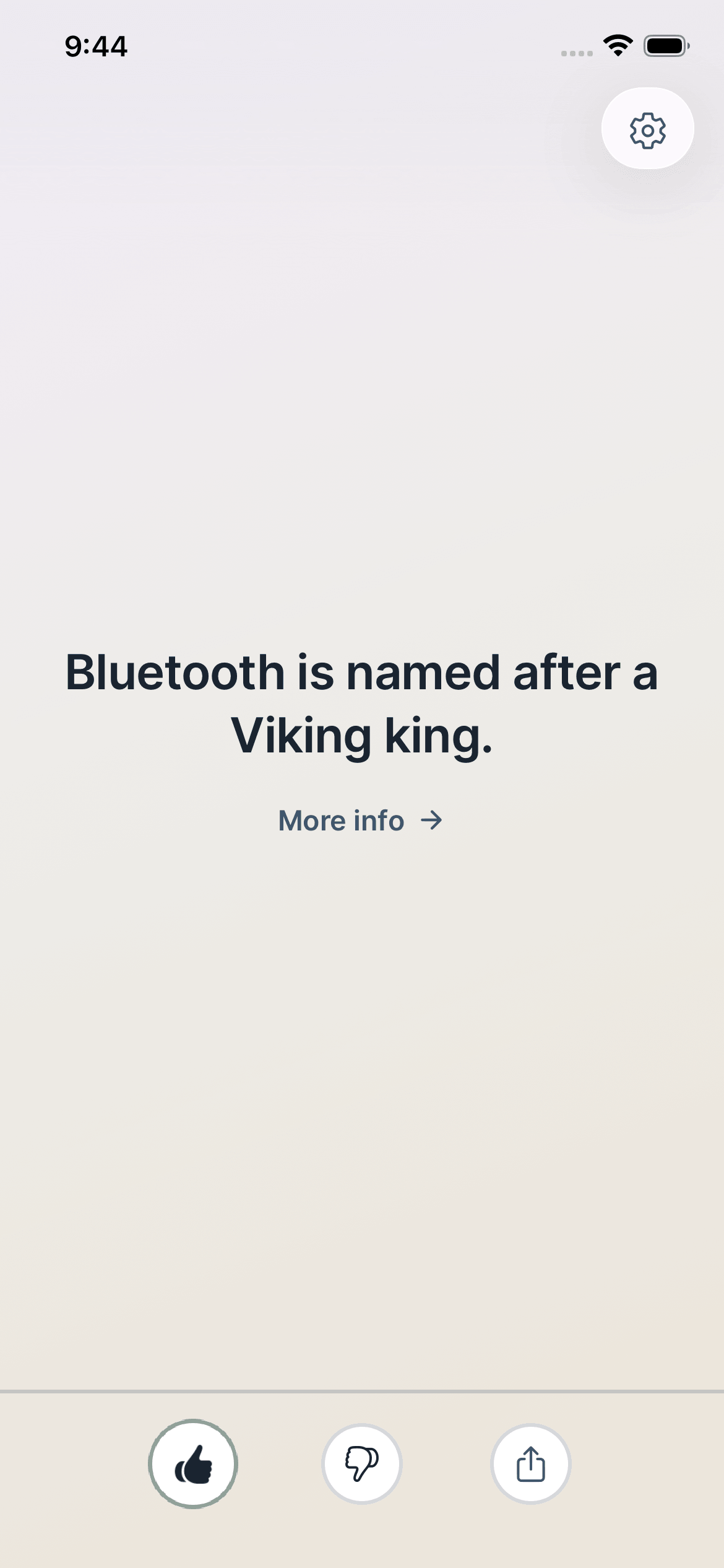 Daily facts app built in React Native